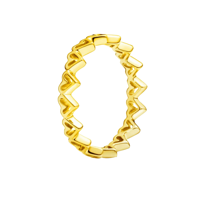 Hand Crafted Hearts Ring