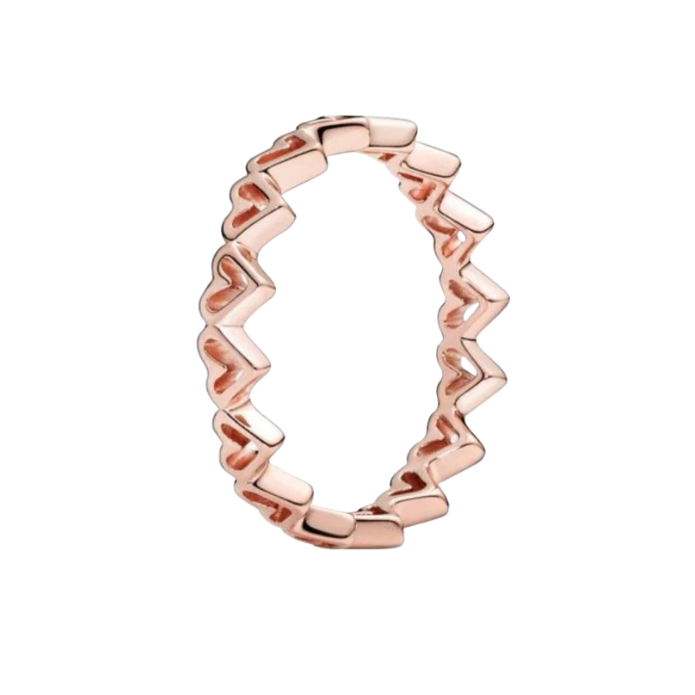 Hand Crafted Hearts Ring