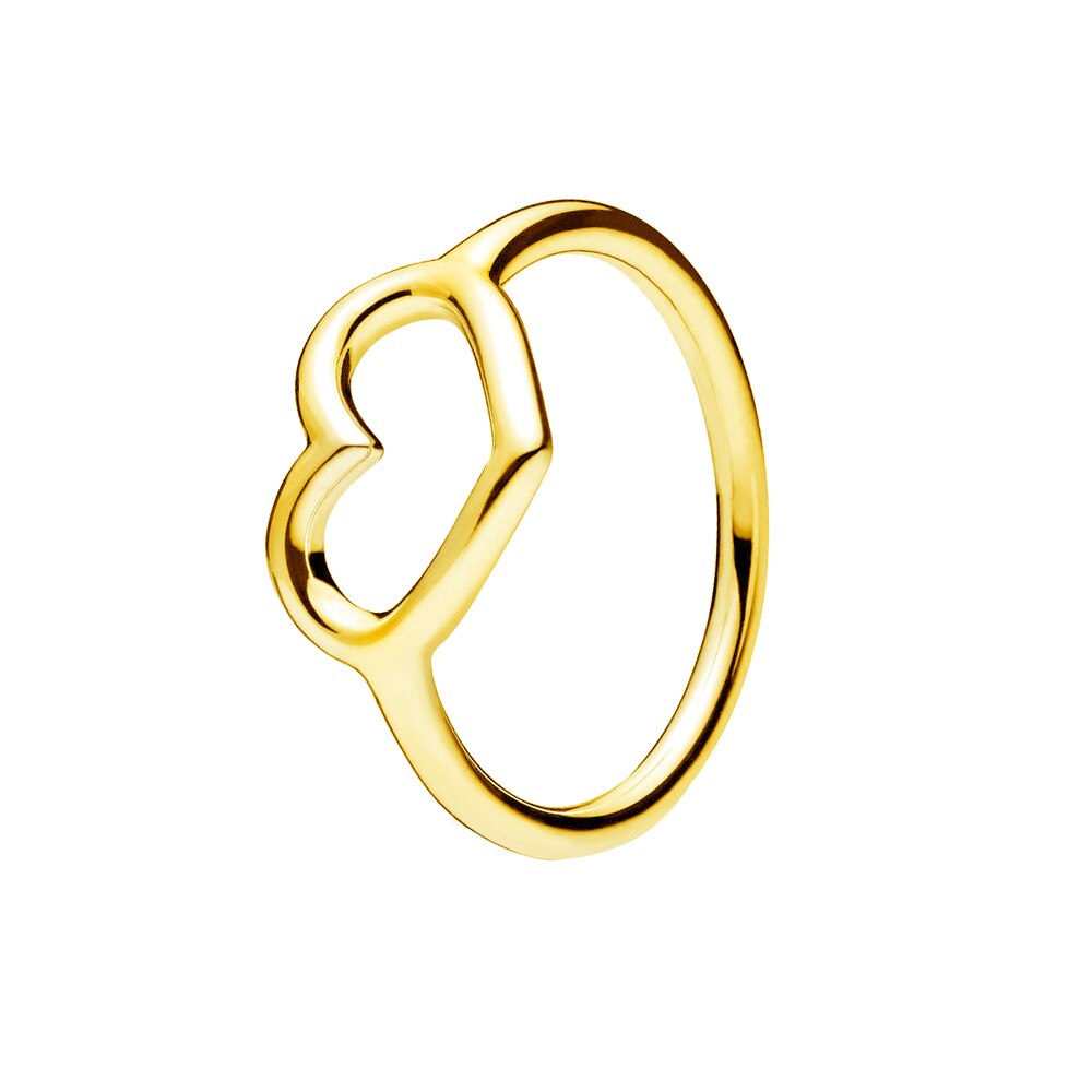 heart shaped gold ring